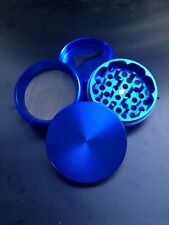 4 Layer 2.2 Inches Food Grade Aluminum Blue Herb & Spice Tobacco Grinder picture