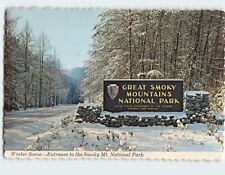 Postcard Entrance to the Great Smoky Mountains National Park Winter Scene TN picture