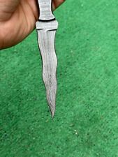 Double-Edged Military Damascus steel Hunting Kris Dagger toothpick boot Knife picture