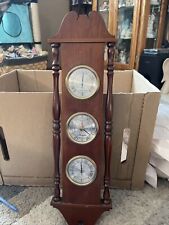 Vintage Airguide Ornate Thermometer, Barometer, Weather Station Solid Cherry picture