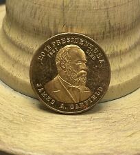 20th President U.S.A. James A. Garfield Coin Gold Tone 1881 picture