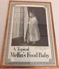 Antique Framed A Typical Mellin's Food Baby Original Print Ad 1915 Copper Edge picture