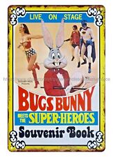 wall decoration items 1977 Bugs Bunny Meets The Super-Heroes metal tin sign picture