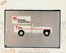 1989 Press Photo Entergy Corporation LP&L pickup truck drawing - lra96465 picture