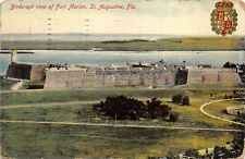 St Augustin Florida 1913 Postcard Birds Eye View Of Fort Marion  picture