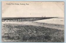 Postcard MA Duxbury Mass Powder Point Bridge 1905 Rotograph AF12 picture