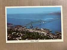 Postcard Astoria OR Oregon Bridge Columbia River Aerial View Vintage PC picture