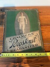 c1911 Porosknit Chalmers Antique Box Top / Sign Cute Boy Advertising picture