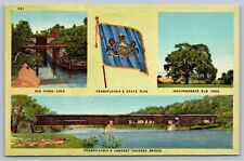 Postcard Scenes Around Pennsylvania and State Flag Multiview picture