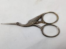 Vintage Solingen Germany Stork Crane Embroidery Sewing Scissors picture