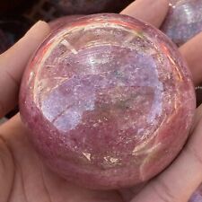 55mm+  Natural Rhodonite Gemstone Sphere Healing Quartz Crystal Ball 1pc picture