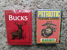 vtg Patriotic Marines & Buck brand Playing Cards picture