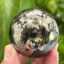 40mm+ Natural Chalcopyrite Agate sphere quartz crystal Ball Reiki Healing 1PC picture