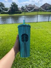 2023NEW Starbucks Shine Blue Glitter Diamond Studded Tumbler Cup 24oz/710ml Gift picture
