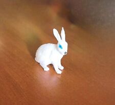 Vintage Miniature Plastic White Bunny  Rabbit With Long Ears & White Eyes  picture