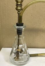 Collectable Miniature Glass Head Unused Vase Gold Grape Leaf Bong Roach Clip picture