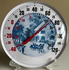 Currier And Ives Thermometer.  picture