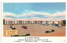 40 Winks Motel Columbus, OH Ohio Hotel Advertising Vintage Linen 1956 Postcard picture
