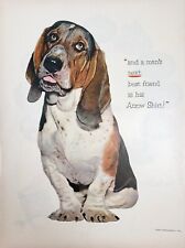 Beagle Dog Arrow Shirt Vintage 1952 Ad Magazine Print Mans Best Friend Pet picture