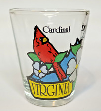 Virginia Shotglass Cardinal Dogwood Chesapeake Jamestown Appalachian Trail picture
