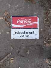 Coca Cola Refreshment Center Metal Sign 16 3/8