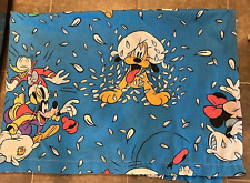 Vintage Disney Mickey Mouse & Friends Pillow Fight Twin flat sheet picture