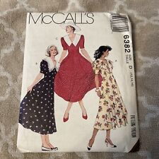 1990s Vintage McCall's Misses'  Dress Pattern 6382 Size 12 - 16 UNCUT picture