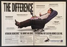 1992 CONTINENTAL Airlines BUSINESSFIRST INTRO ad airway advert THE DIFFERENCE v2 picture