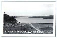 c1940's Ft. Gibson Dam Near Muskogee Oklahoma OK RPPC Photo Vintage Postcard picture
