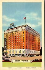 Topeka KS-Kansas, Hotel Jayhawk, Exterior, Vintage Postcard picture