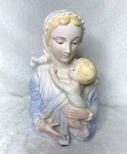 Vintage Ceramic Madonna Virgin Mary Baby Jesus Planter Japan ?Rubens Originals? picture