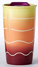 Starbucks 2015 Gradient Sunset Beach Collection Double Wall Traveler Tumbler NEW picture