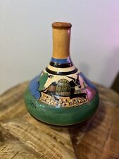 Vintage Tlaquepaque Mexican Folk Art Petatillo Terracotta Vase picture