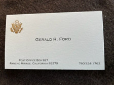 GERALD R. FORD OFFICIAL BUSINESS CARD PRESIDENT RANCHO MIRAGE picture