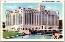 The Merchandise Mart Chicago Illinois IL Business Building River Postcard picture