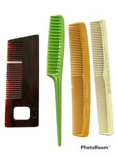 Lot of 4 Vintage Hair Combs Avon, Tupper Tupperware, Plastic Teasing Comb picture