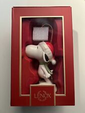 Lenox Peanuts Snoopy Under the Mistletoe Porcelain Christmas Ornament, NIB picture
