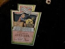 JEWELERS TRADE CARD 1880s KEYSTONE POCKET WATCH CASES  Meadville Pa. picture