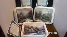(3) THOMAS KINKADE LAMPLIGHT VILLAGE COLLECTION PLATES~BROOKE,COUNTY,LANE COUNTY picture