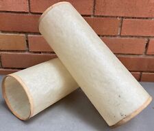 Pair Vintage 50s 60s Cylindrical Fiberglass Shade Inserts Mid Century Modern MCM picture