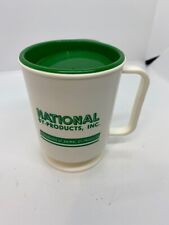 Vintage National By-Products Inc Travel Coffee Cup Mug Plastic w/ Lid & Holder picture