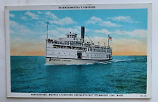 ca 1929 MA Postcard New Bedford Nantucket Steamboat Steamer Martha's Vineyard picture