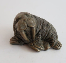 Metal Walrus Animal Figurine Statue Sculpture Handmade by Hamilton Studios 2.5