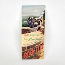 1940s Rock City Travel Brochure Die Cut Lookout Mountain Tennessee Gardens picture
