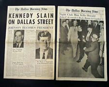 Best (2) JFK John F. Kennedy & Oswald Assassination 1963 Dallas Texas Newspapers picture