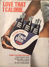PRINT AD 1974 Diet Rite Cola RC Royal Crown Sugar Free 1 Calorie Soda VTG Ad picture