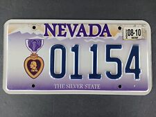 2010 Purple Heart Nevada License Plate 01154 picture
