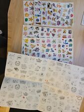 Vintage 1999 Rose Art Pokémon Stickers + 4x Temporary Tattoo Sheets picture