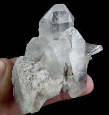 Grey Chlorite Included Quartz Crystals On Matrix From Baluchistan, Pakistan. picture