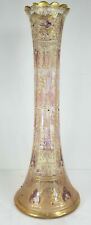 Massive Monumental Antique 19th Century Moser Style Bohemian Enameled Glass Vase picture
